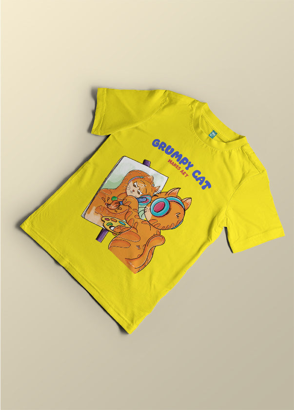 Grumpy cat makes art (kids)