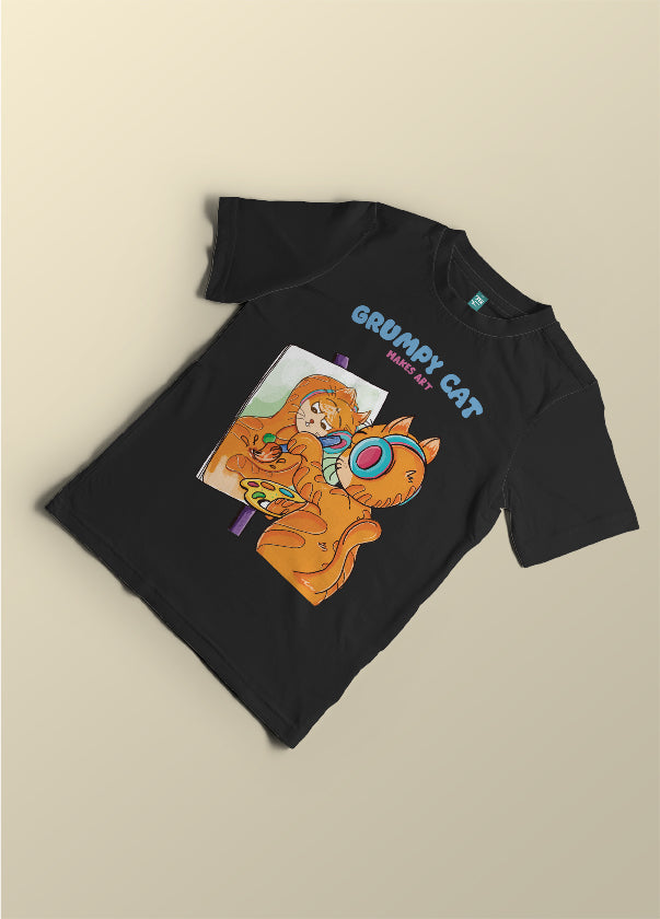 Grumpy cat makes art (kids)