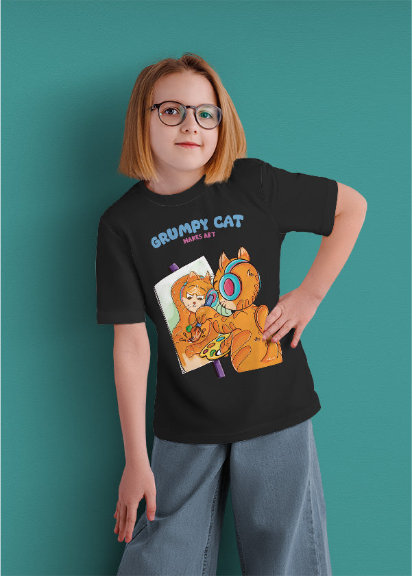 Grumpy cat makes art (kids)
