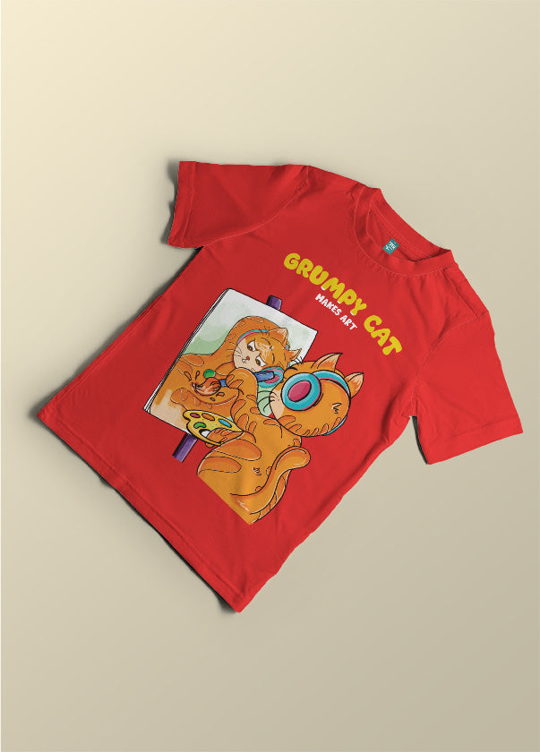 Grumpy cat makes art (kids)