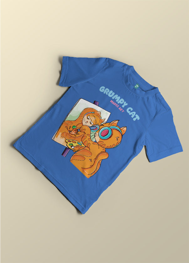 Grumpy cat makes art (kids)