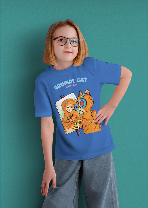 Grumpy cat makes art (kids)