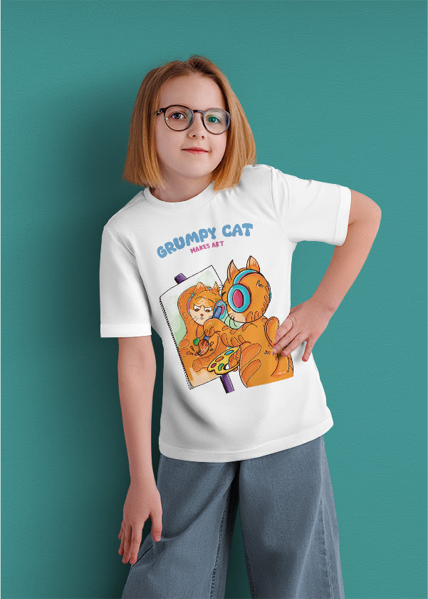 Grumpy cat makes art (kids)
