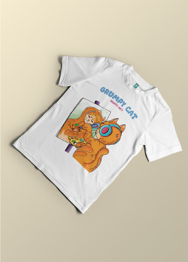 Grumpy cat makes art (kids)